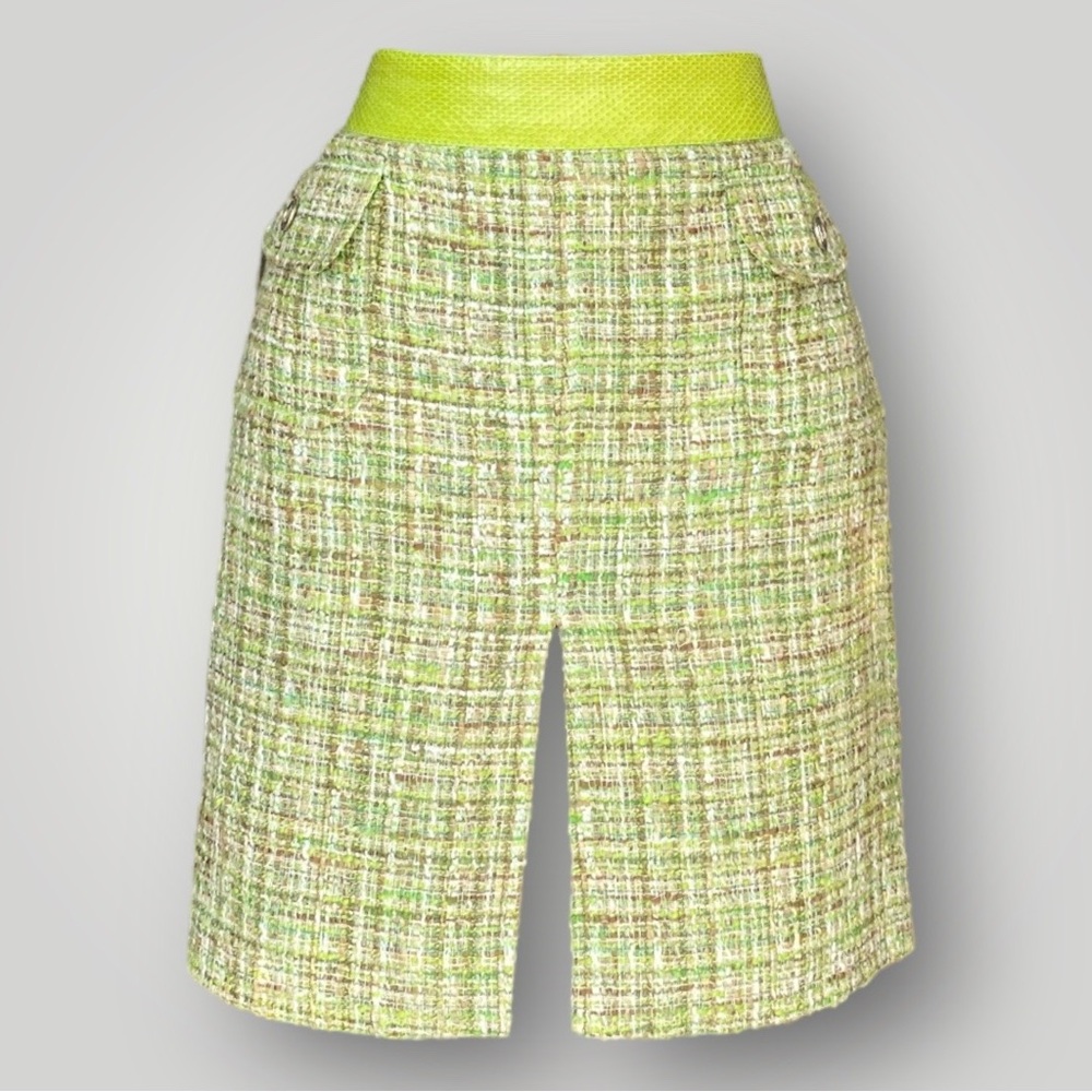 Dolce & Gabbana Tweed Snakeskin Mini Skirt 🐍